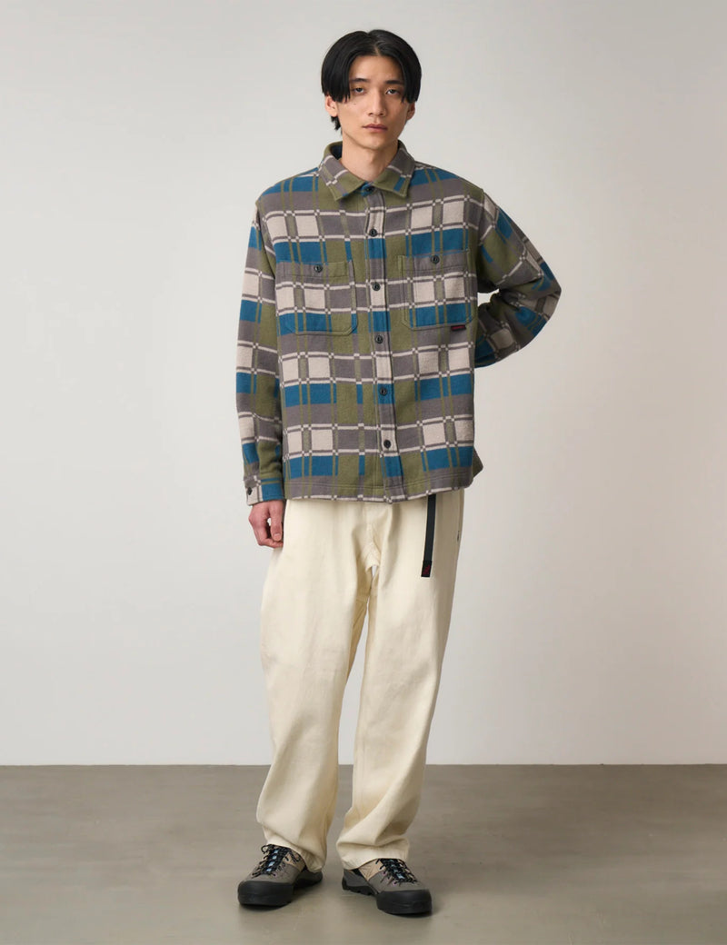 Gramicci Anthony Flannel Check Shirt - Silver Grey