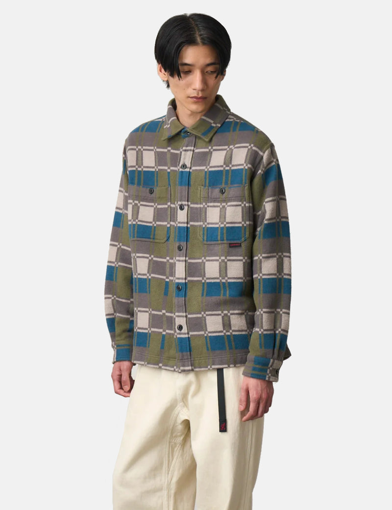 Gramicci Anthony Flannel Check Shirt - Silver Grey
