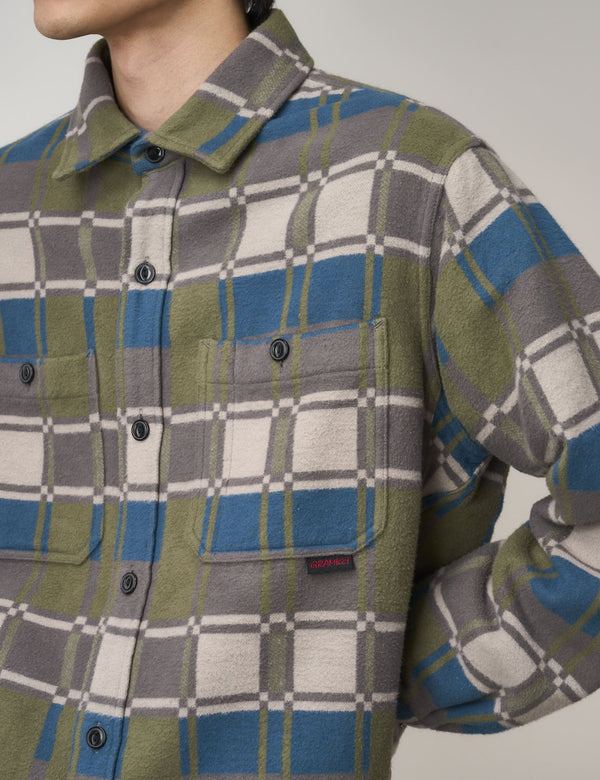 Gramicci Anthony Flannel Check Shirt - Silver Grey
