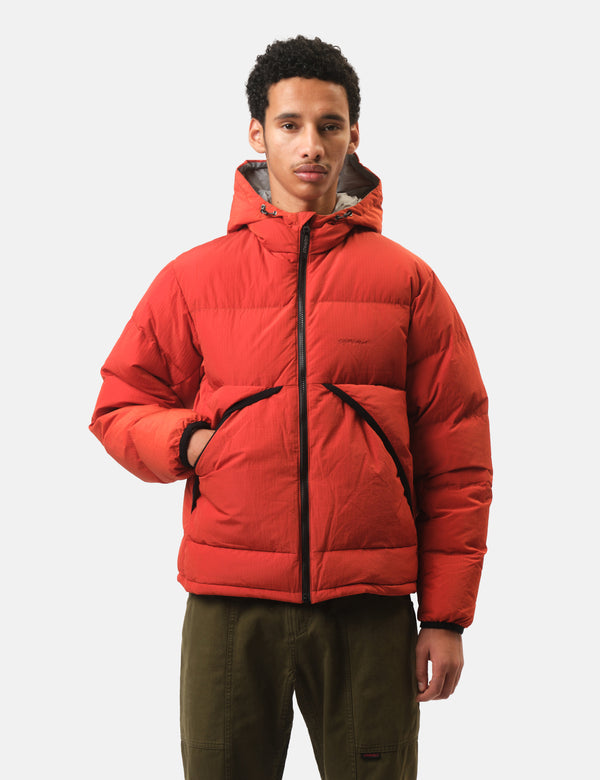 Gramicci Down Puffer Hooded Jacket - Burnt Red