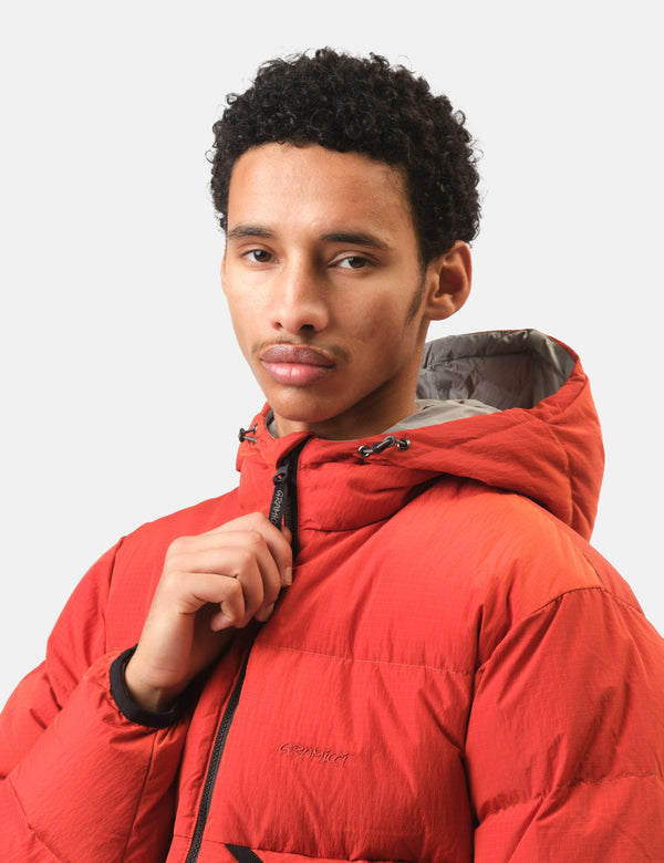 Gramicci Down Puffer Hooded Jacket - Burnt Red