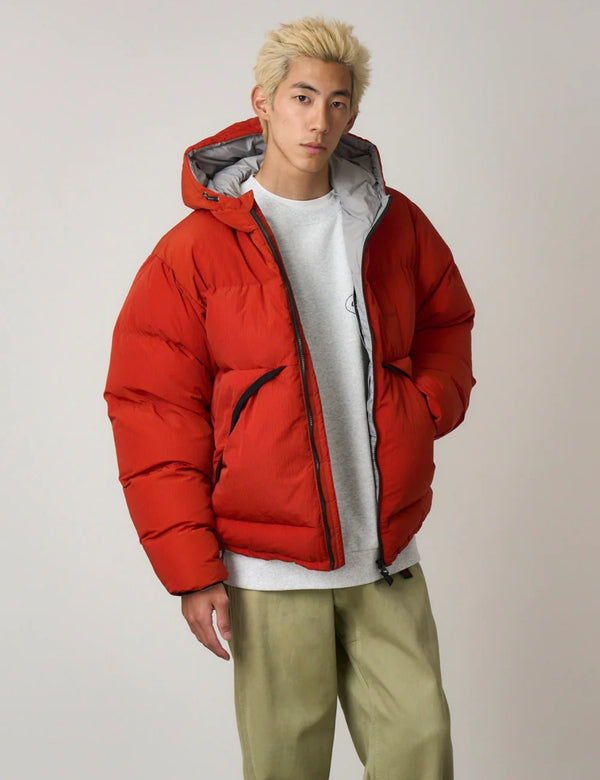 Gramicci Down Puffer Hooded Jacket - Burnt Red
