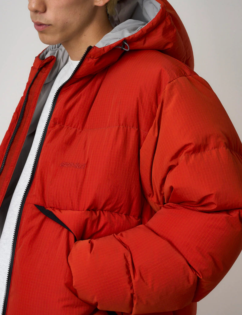 Gramicci Down Puffer Hooded Jacket - Burnt Red