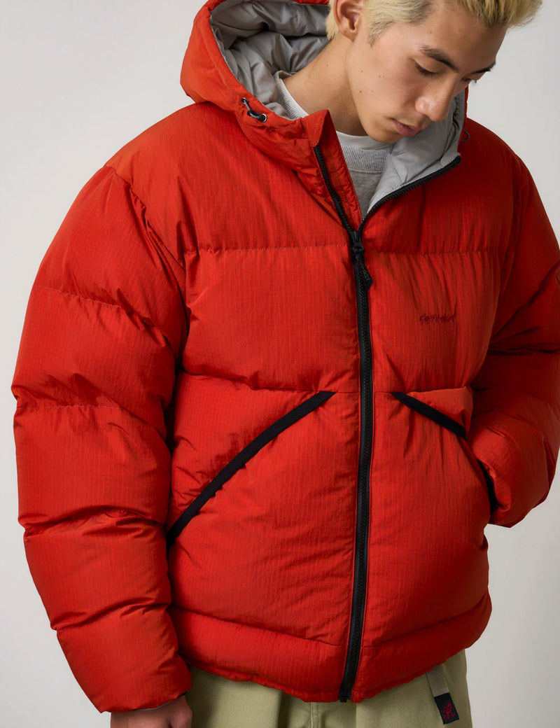 Gramicci Down Puffer Hooded Jacket - Burnt Red