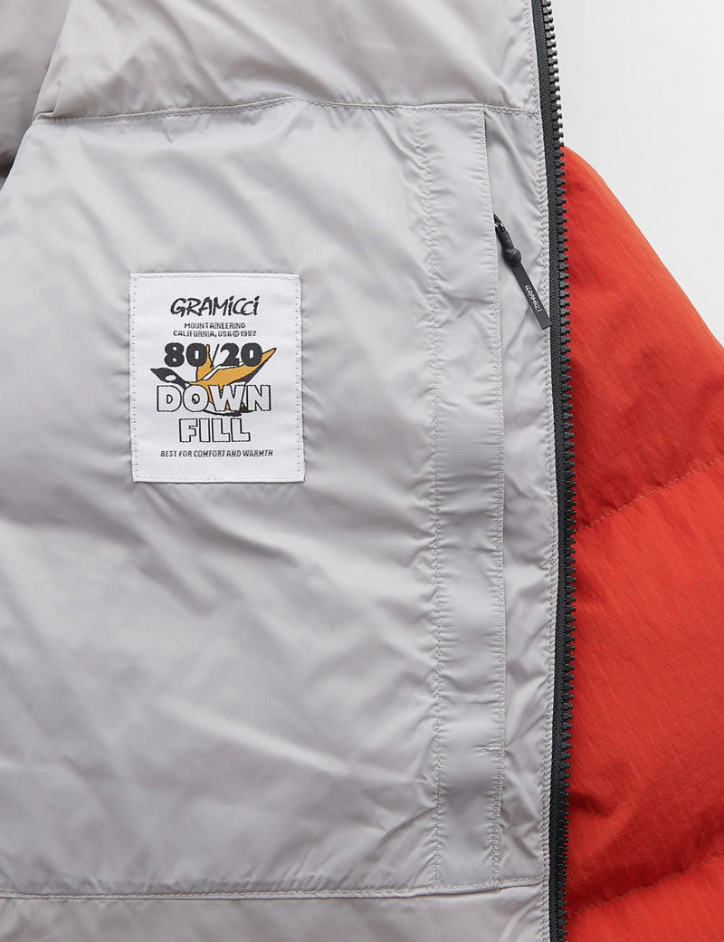 Gramicci Down Puffer Hooded Jacket - Burnt Red