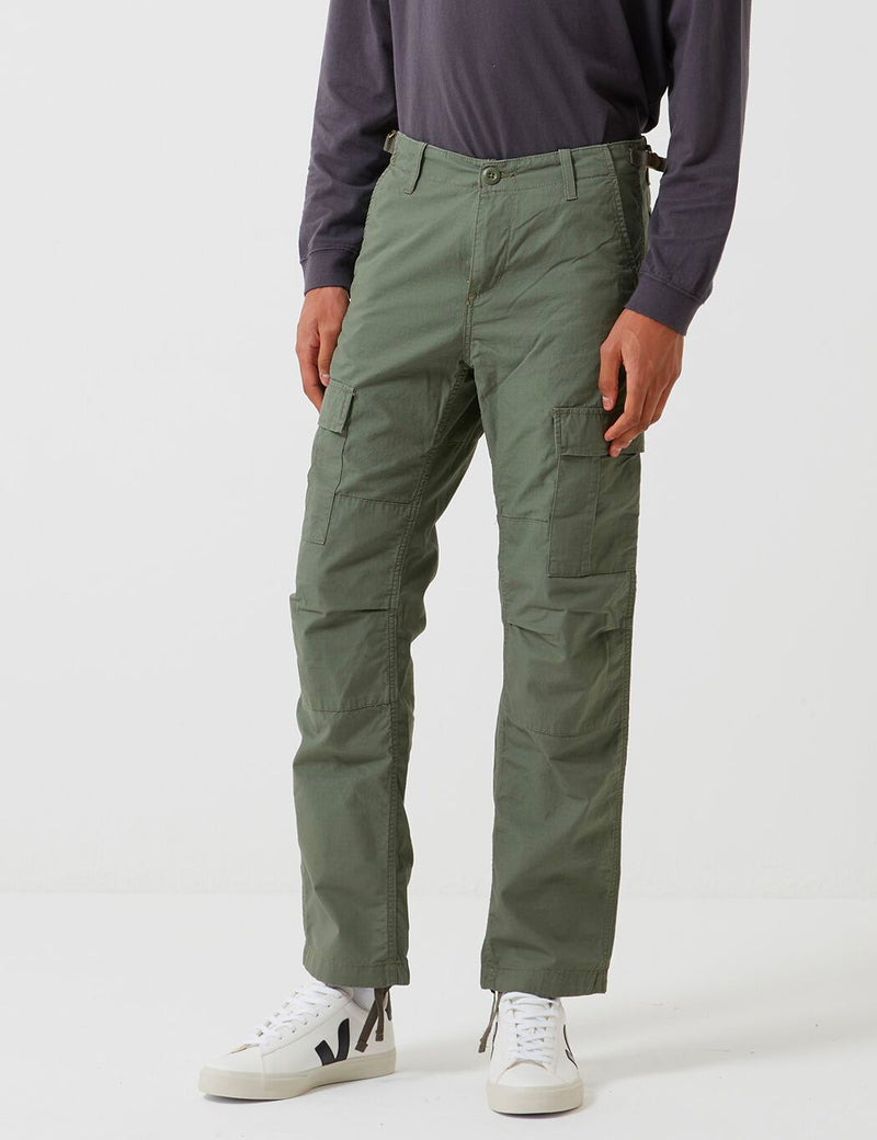 Carhartt-WIP Aviation Pant - Dollar Green Rinsed