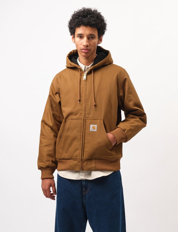 Carhartt WIP Active Jacket (Quilted Fleece Lined) - Hamilton Brown