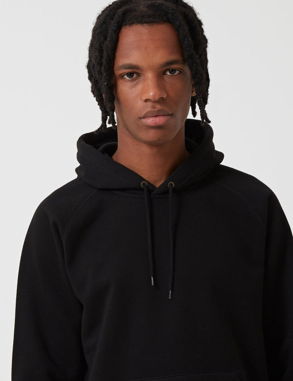 Carhartt WIP Hooded Chase Sweatshirt - Black/Gold