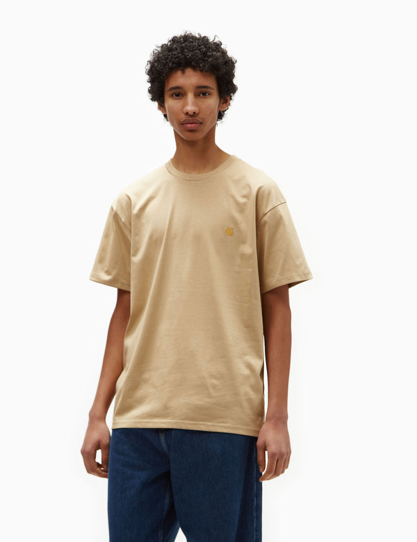 Carhartt-WIP Chase T-Shirt (Loose) - Sable Khaki/Gold