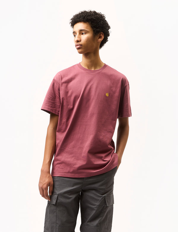 Carhartt WIP Chase T-Shirt - Dusty Fuchsia