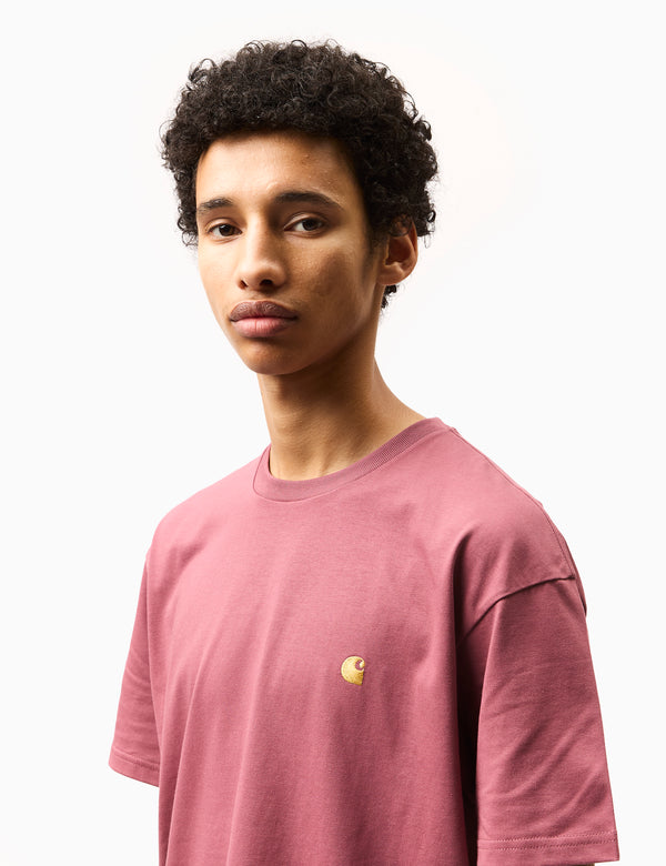 Carhartt WIP Chase T-Shirt - Dusty Fuchsia