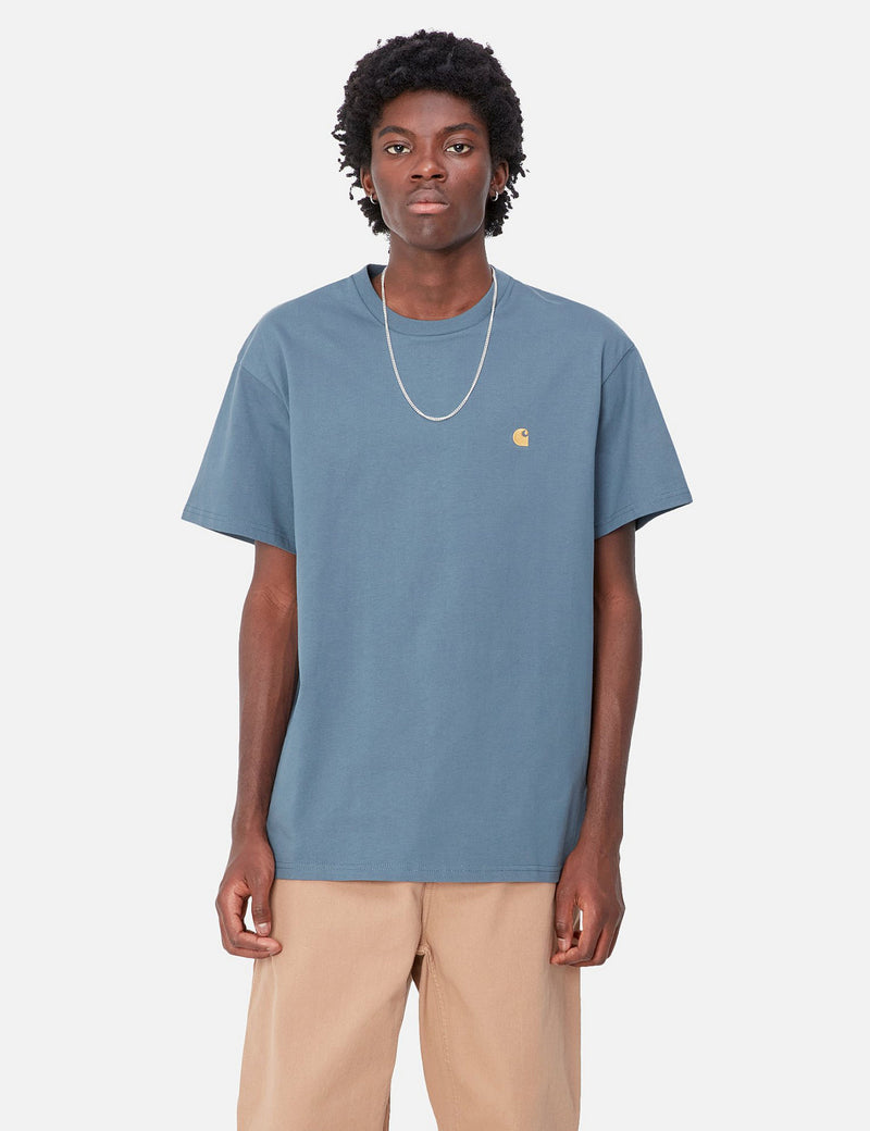 Carhartt WIP Chase T-Shirt (Loose) - Positano Blue