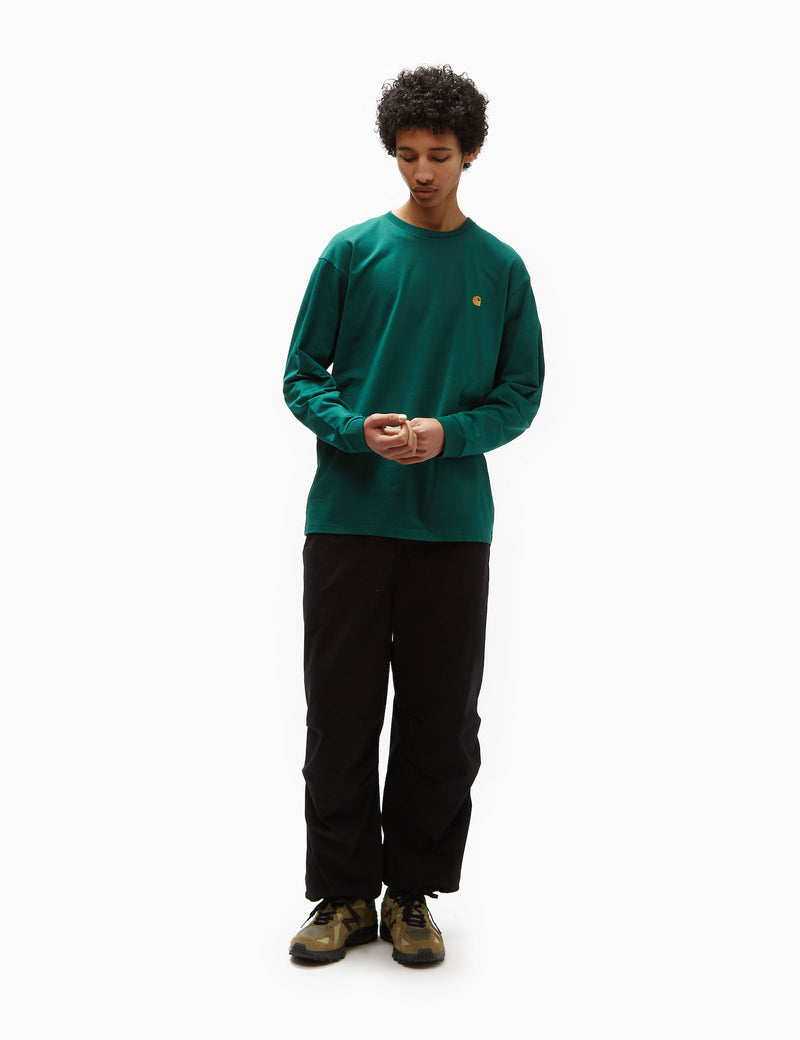 Carhartt-WIP Long Sleeve Chase T-Shirt (Loose) - Chervil Green