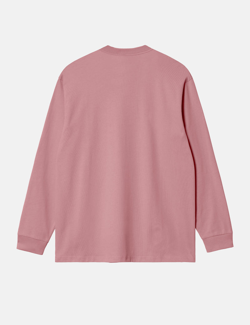 Carhartt-WIP Long Sleeve Chase T-Shirt (Loose) - Glassy Pink