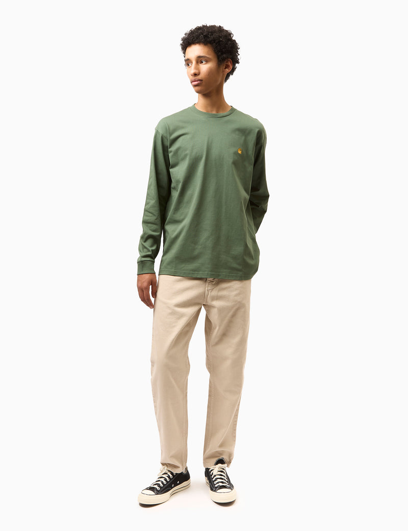 Carhartt WIP Long Sleeve Chase T-Shirt - Duck Green