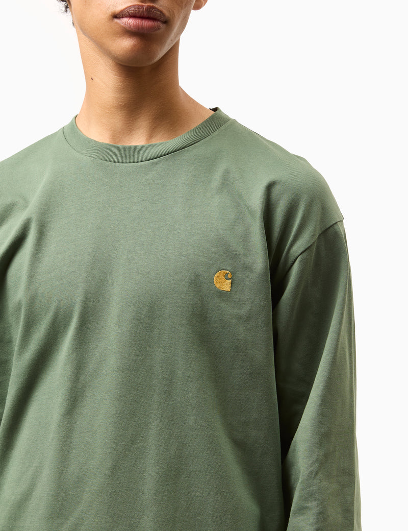 Carhartt WIP Long Sleeve Chase T-Shirt - Duck Green