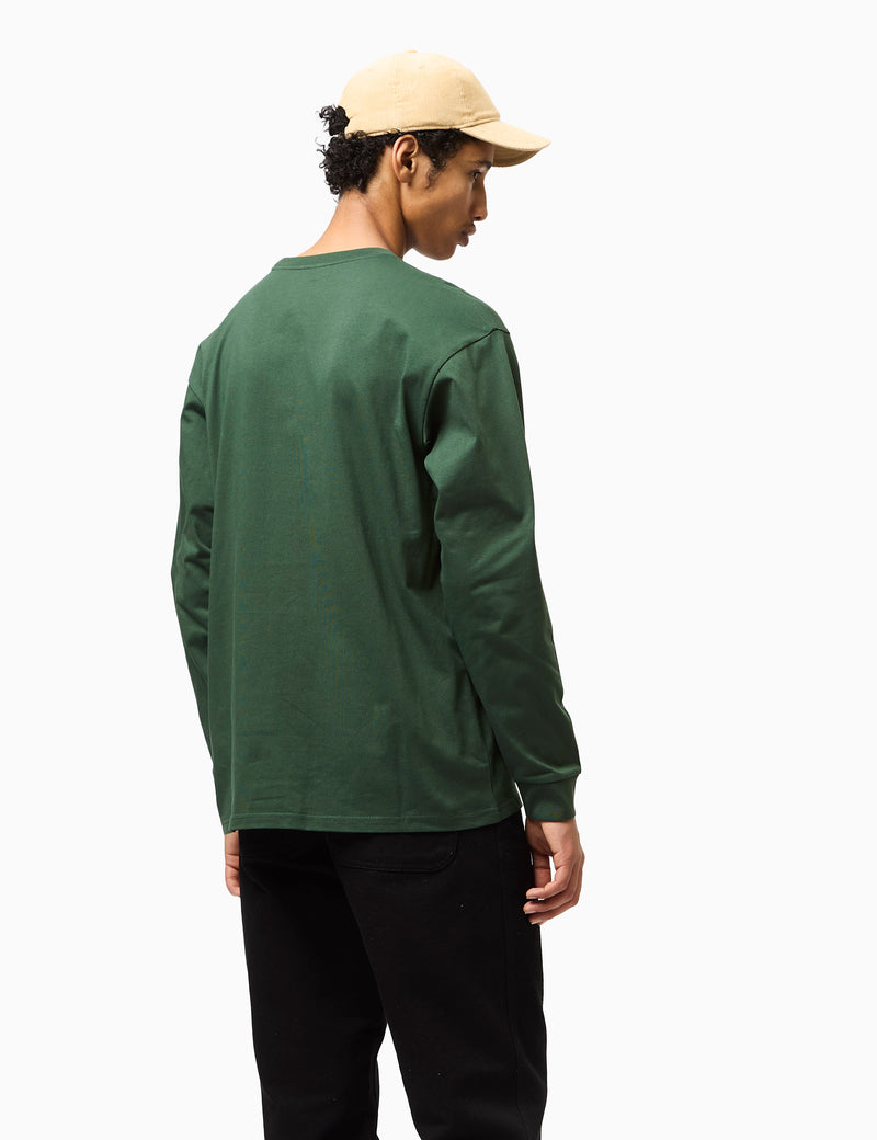 Carhartt WIP Chase Long Sleeve T-Shirt (Loose) - Sycamore Tree Green