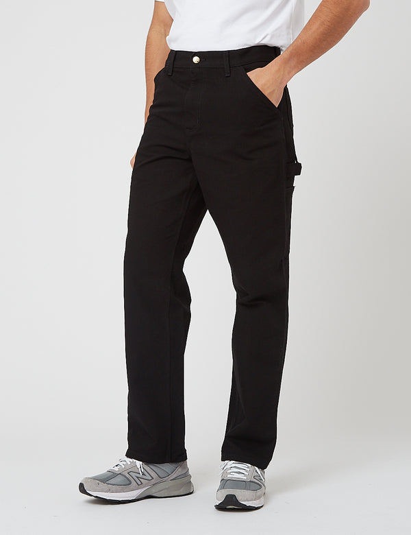 Carhartt WIP Single Knee Pant (Dearborn Canvas) - Black Rinsed