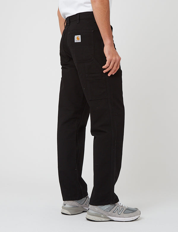 Carhartt WIP Single Knee Pant (Dearborn Canvas) - Black Rinsed