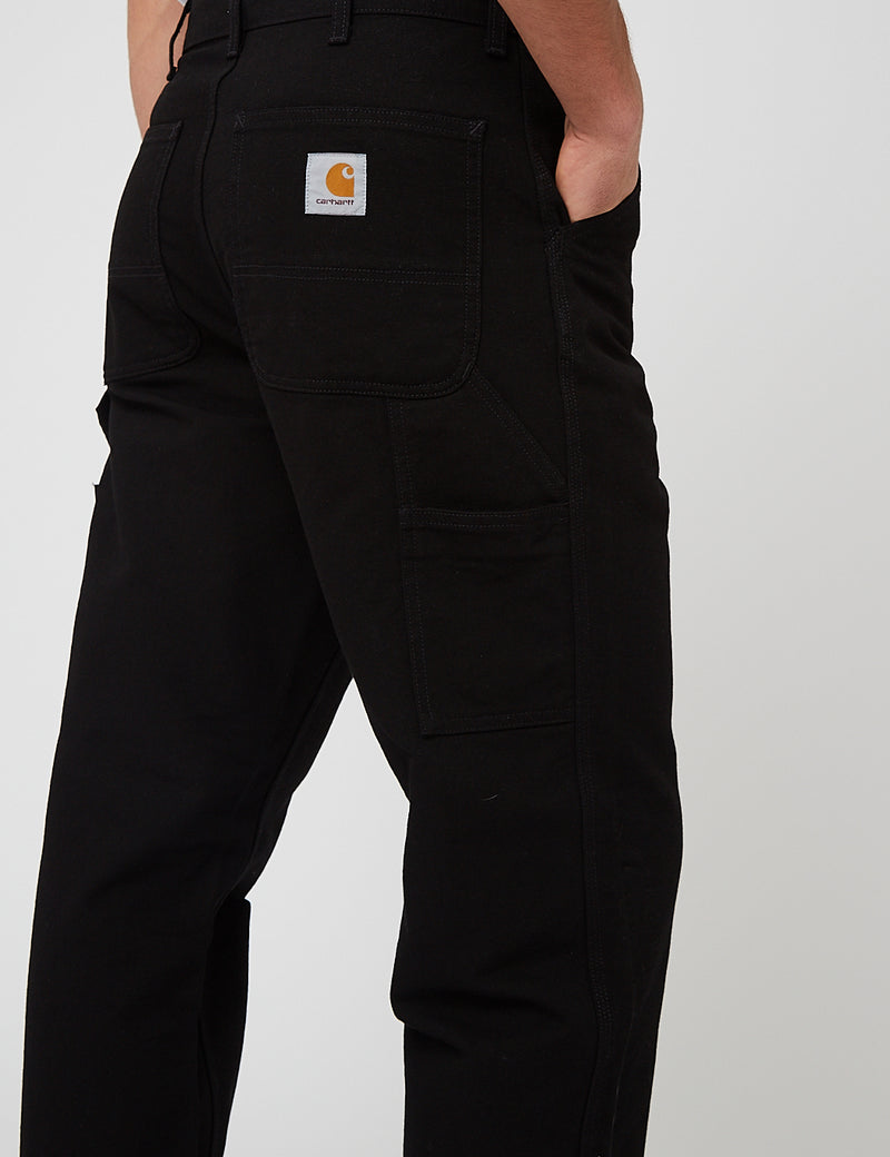 Carhartt WIP Single Knee Pant (Dearborn Canvas) - Black Rinsed