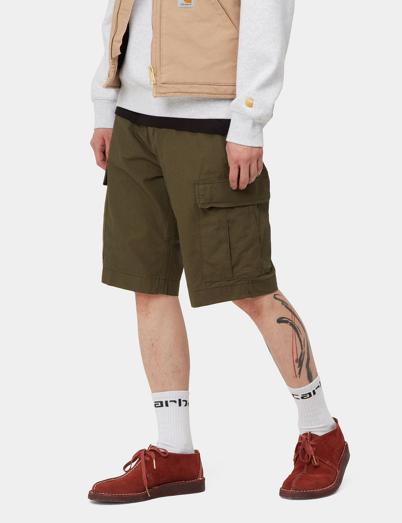 Carhartt-WIP Regular Cargo Short - Park Green Rinsed