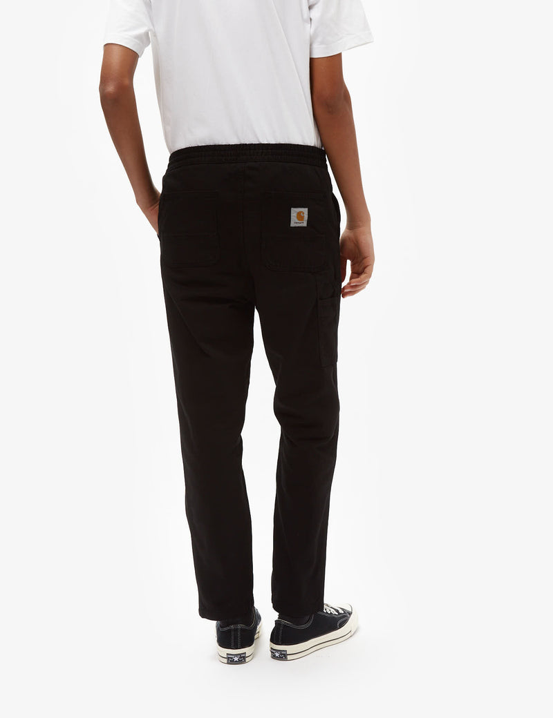 Carhartt WIP Flint Pant (Regular) - Black Garment Dyed