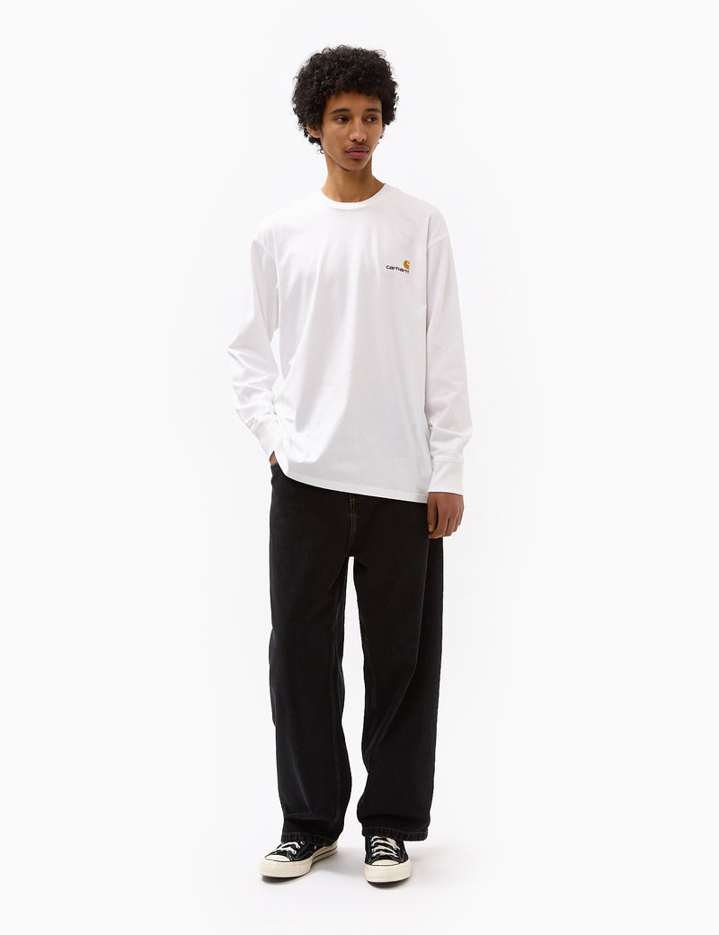 Carhartt WIP American Script Long Sleeve T-Shirt - White