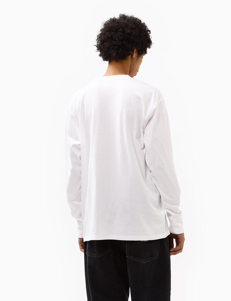 Carhartt-WIP American Script Long Sleeve T-Shirt - White