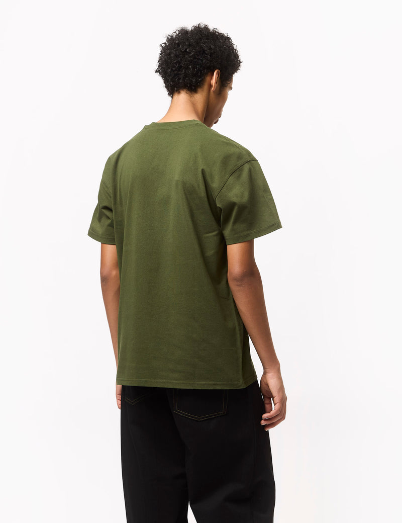 Carhartt WIP American Script T-Shirt (Loose) - Tarragon Green