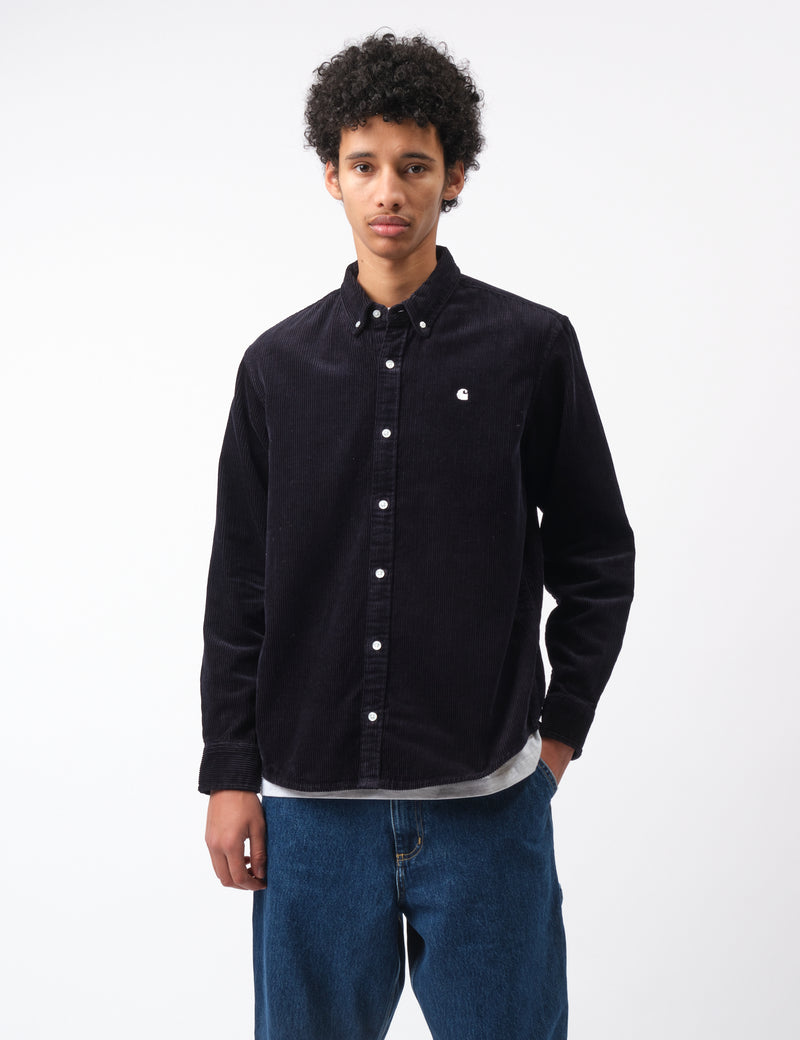 Carhartt WIP Madison Cord Shirt - Dark Navy Blue/Wax