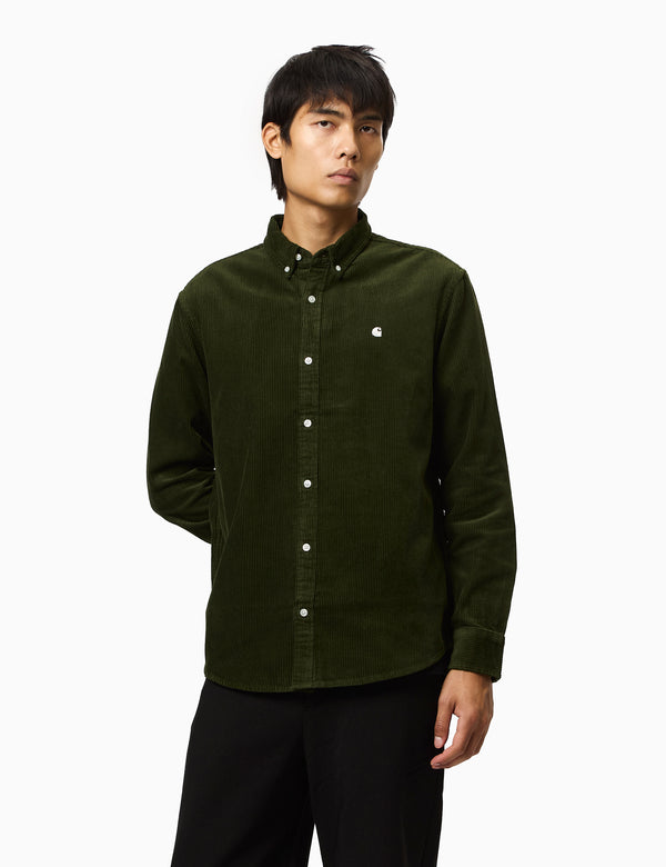 Carhartt WIP Madison Cord Shirt - Tarragon Green