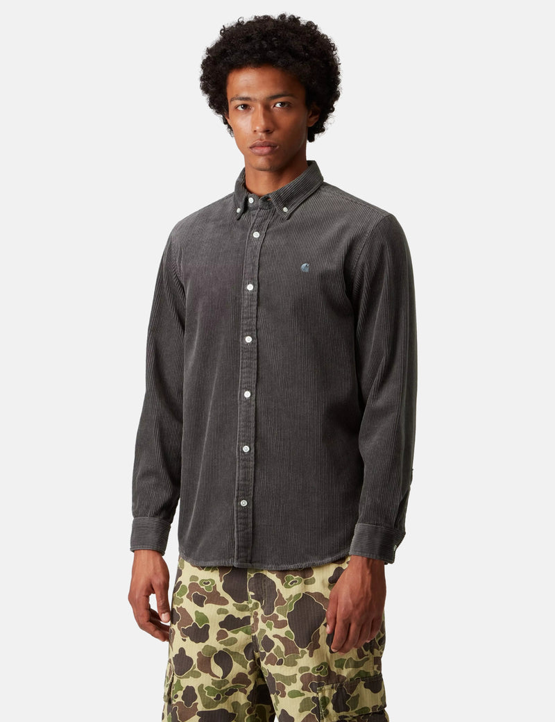 Carhartt WIP Madison Cord Shirt - Graphite/Graphite