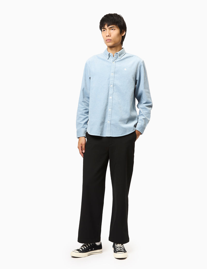 Carhartt WIP Madison Cord Shirt - Dusty Ice Blue