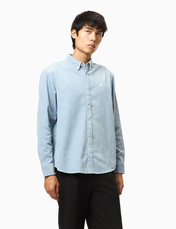 Carhartt WIP Madison Cord Shirt - Dusty Ice Blue