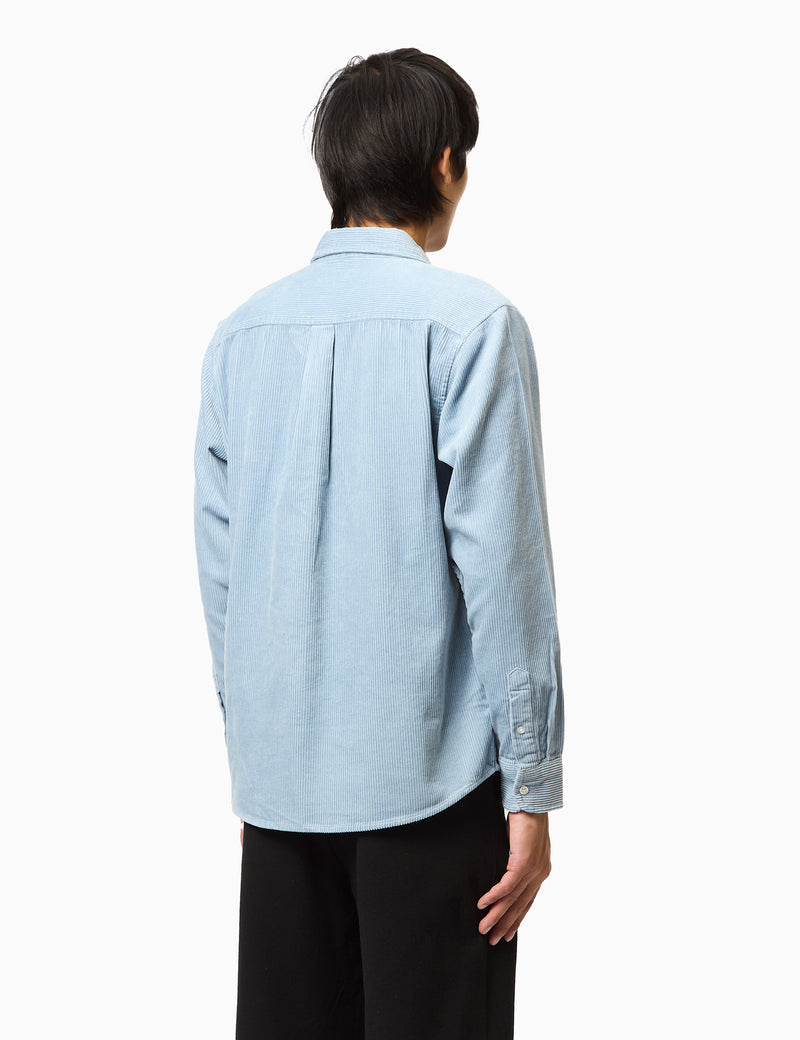 Carhartt WIP Madison Cord Shirt - Dusty Ice Blue