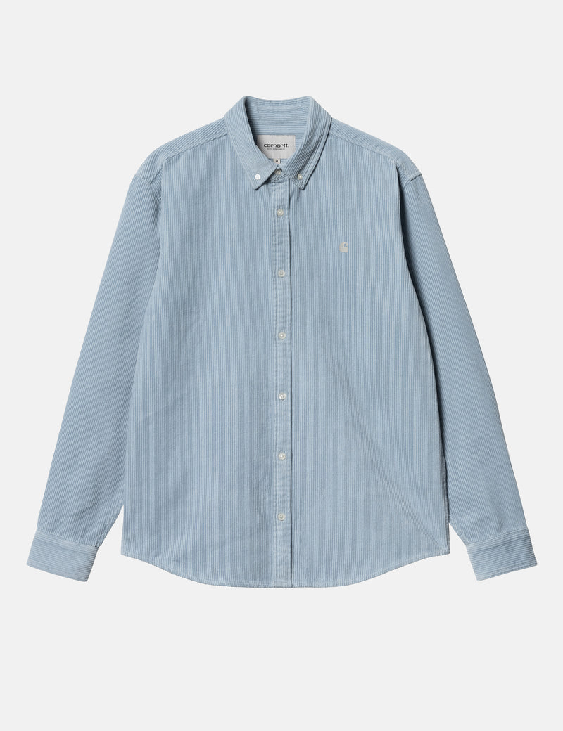 Carhartt WIP Madison Cord Shirt - Dusty Ice Blue