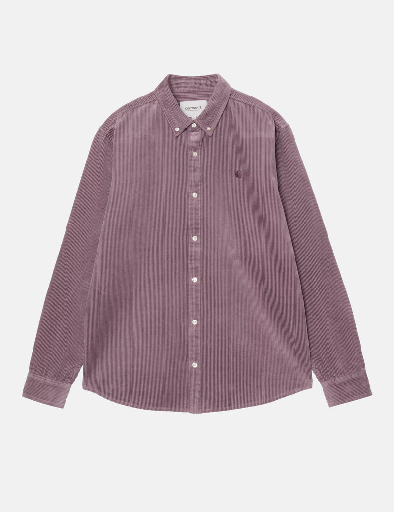 Carhartt WIP Madison Cord Shirt - Phlox Purple