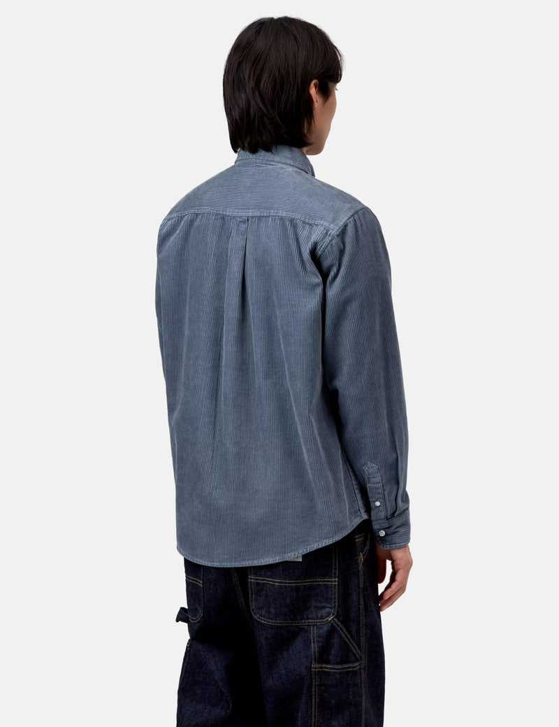 Carhartt WIP Madison Cord Shirt - Angelite Blue