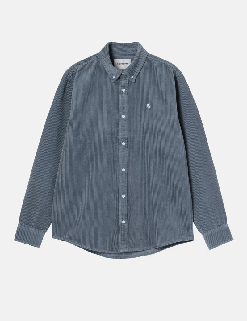 Carhartt WIP Madison Cord Shirt - Angelite Blue