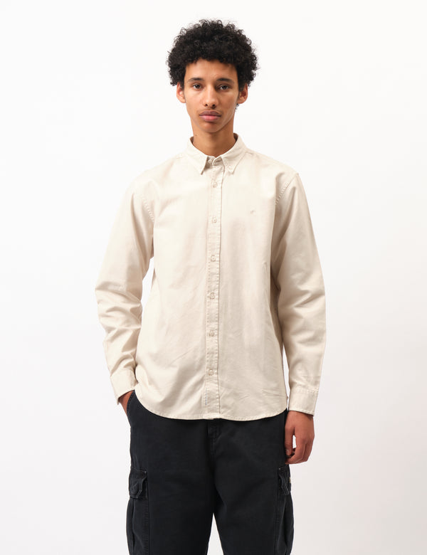 Carhartt WIP Bolton Shirt (Regular) - Moonbeam Grey