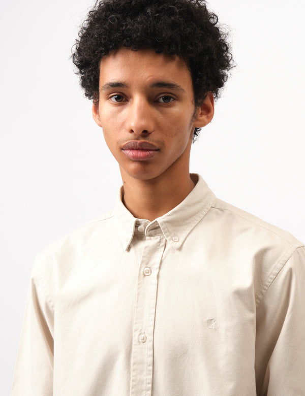 Carhartt WIP Bolton Shirt (Regular) - Moonbeam Grey