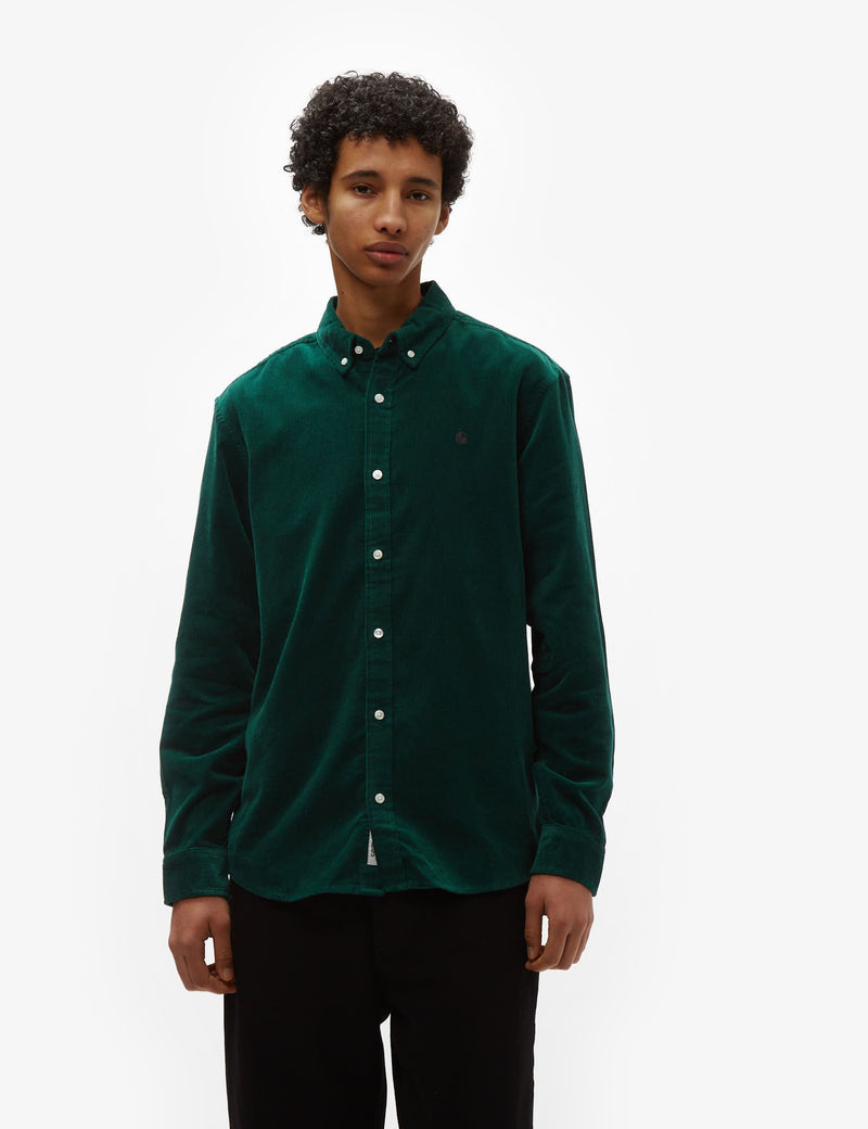 Carhartt-WIP Madison Fine Cord Shirt - Chervil Green