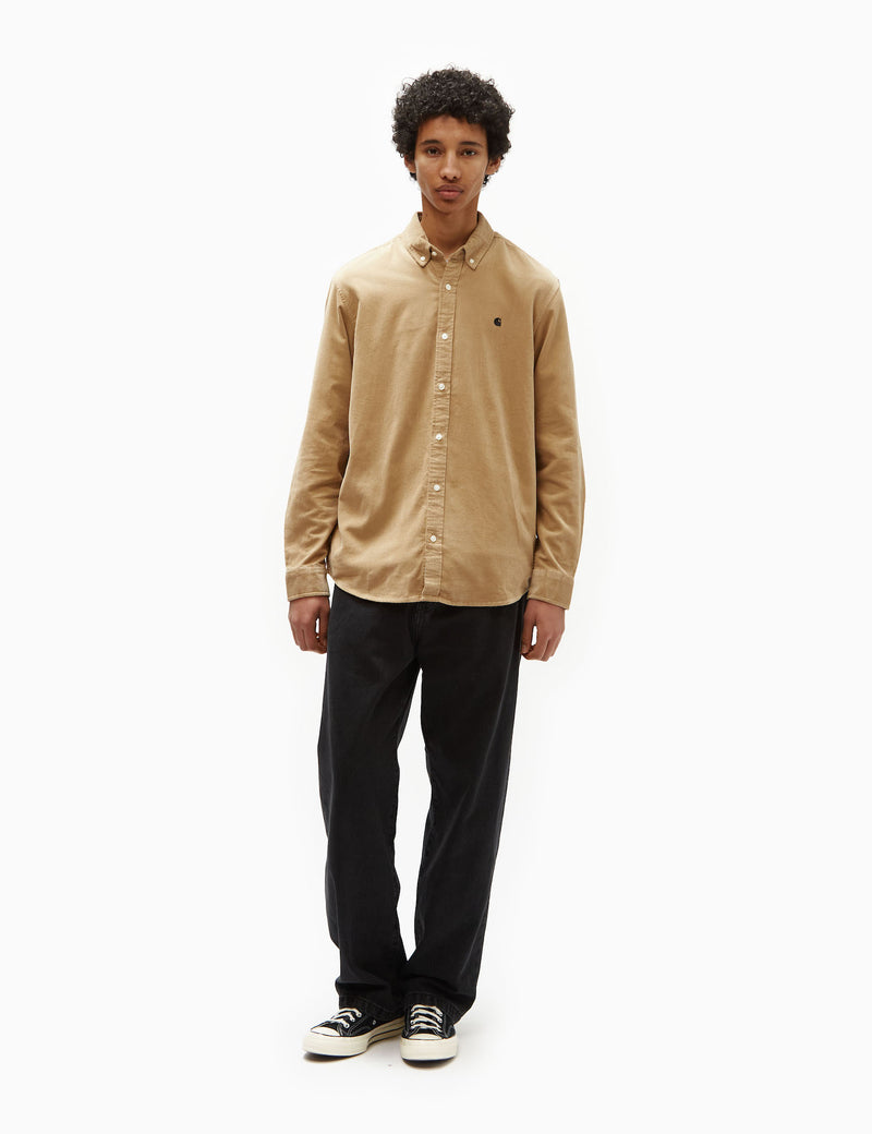 Carhartt-WIP Madison Fine Cord Shirt (Regular) - Sable Khaki