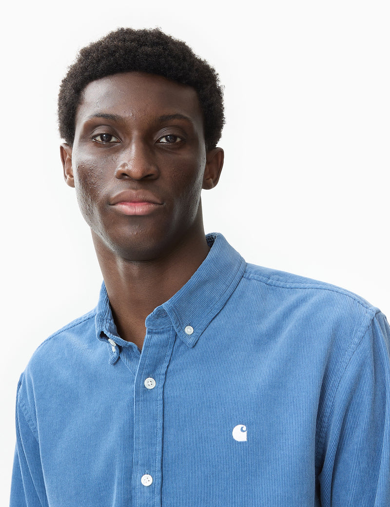 Carhartt-WIP Madison Fine Cord Shirt (Regular) - Sorrent Blue