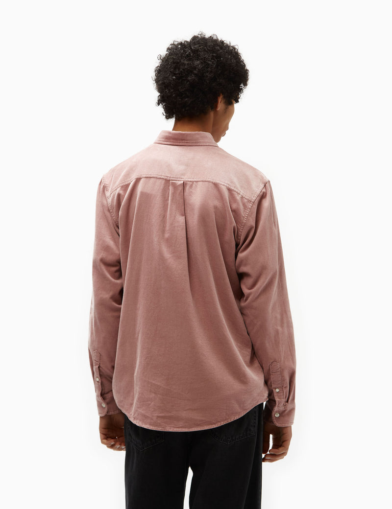 Carhartt-WIP Madison Fine Cord Shirt (Regular) - Glassy Pink