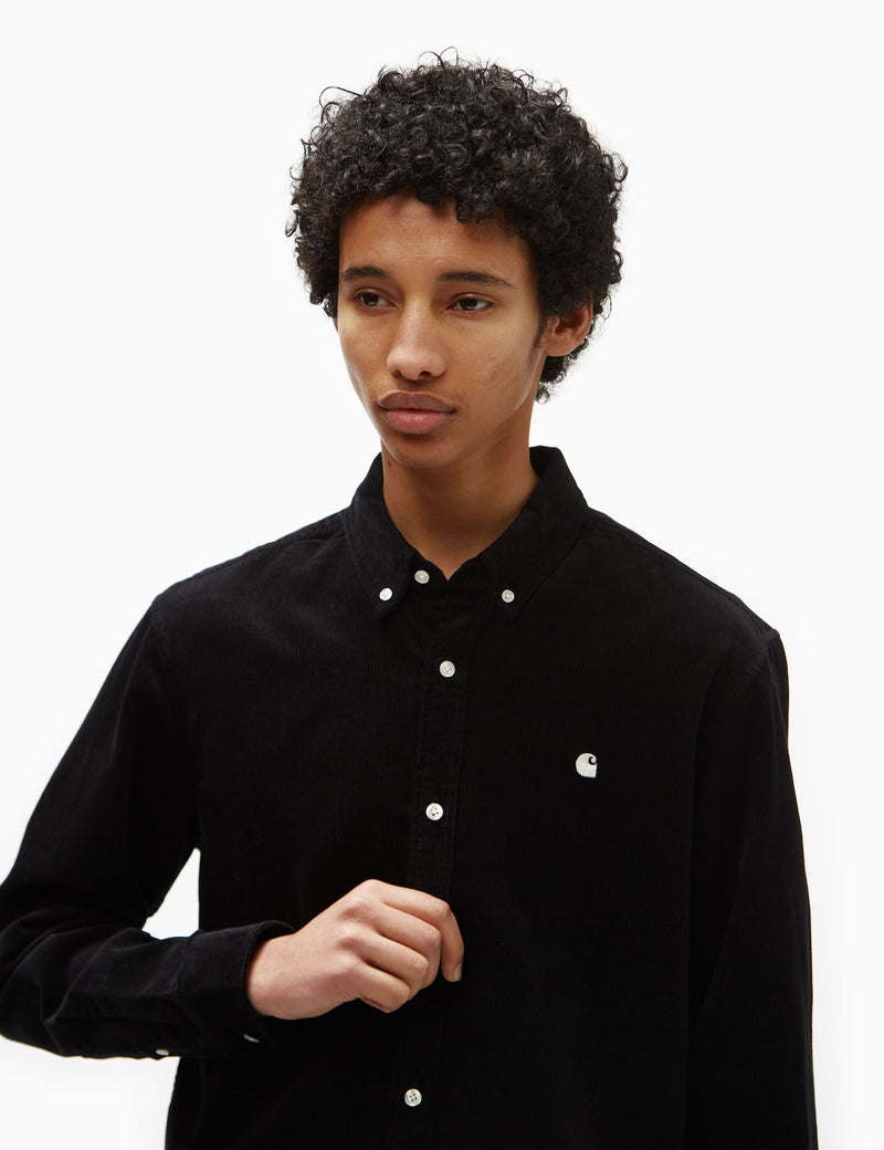 Carhartt-WIP Madison Fine Cord Shirt (Regular) - Black/Wax