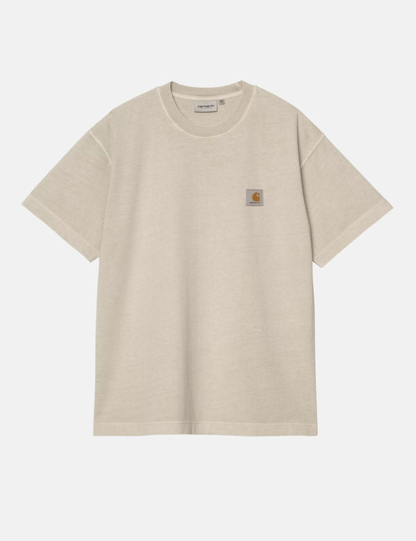 Carhartt WIP Vista T-Shirt - Fleur De Sel Garment Dyed