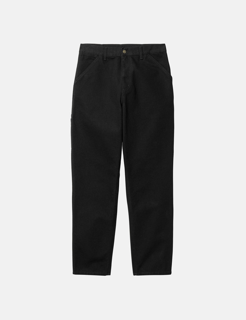 Carhartt WIP Single Knee Pant (Dearborn Canvas) - Black Rinsed