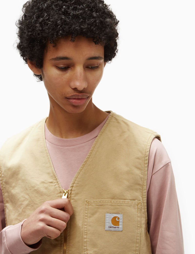 Carhartt-WIP Arbor Vest - Bourbon Brown Aged Canvas