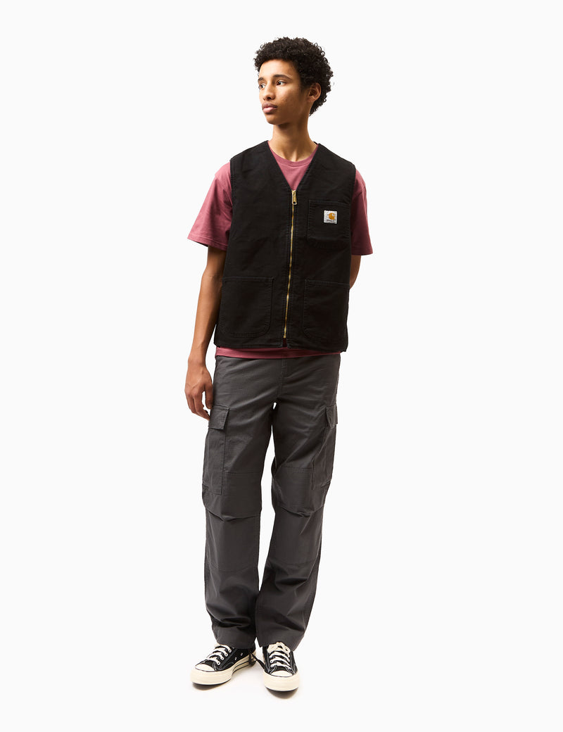 Carhartt-WIP Arbor Vest - Black Aged Canvas